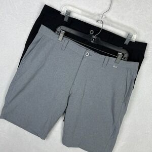Travis Mathew Beck Shorts Mens 38 Lot Bundle 2 Black Gray Golf Performance
